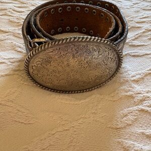 Streets Ahead Silver Embossed Belt